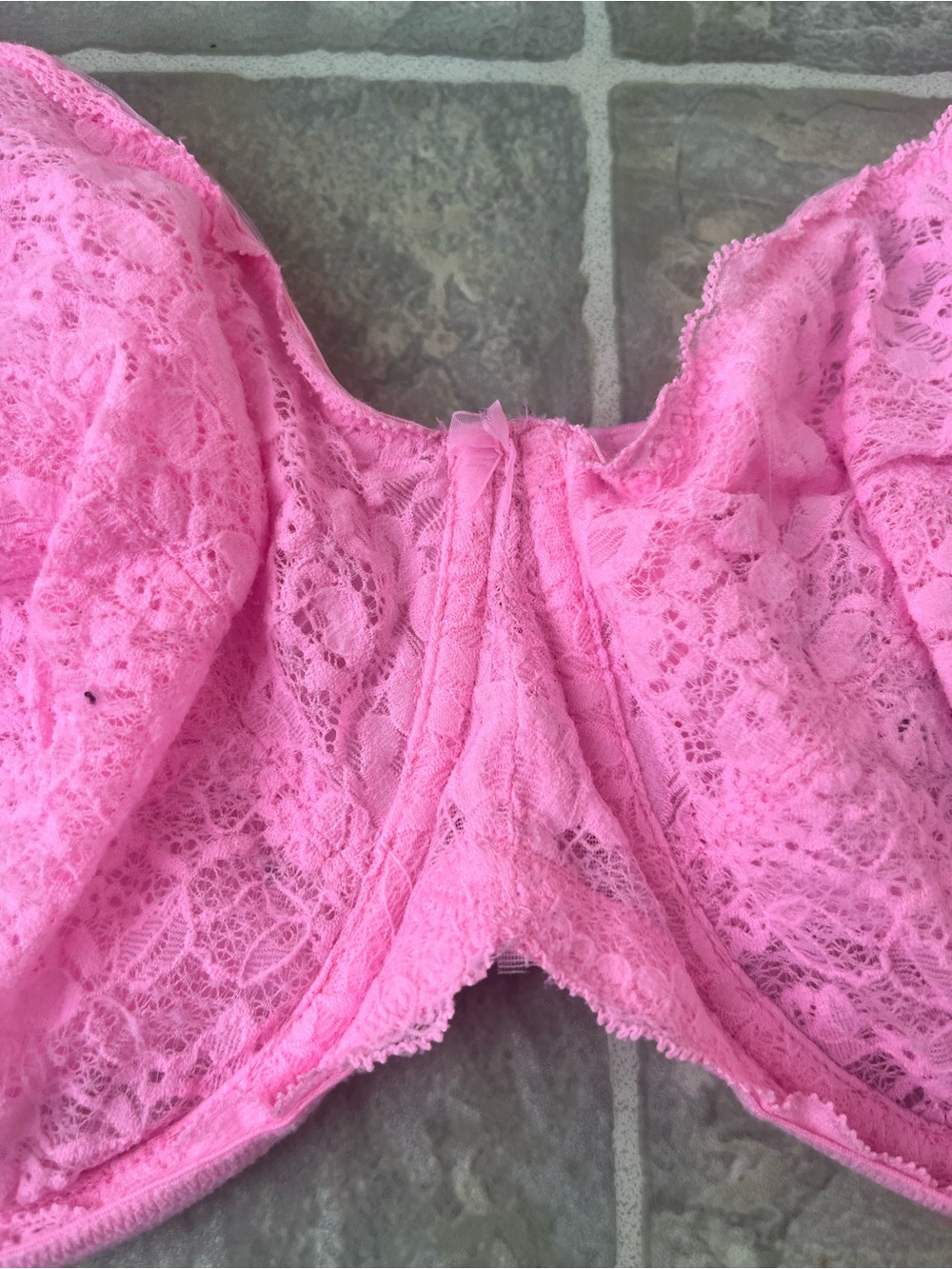 Torrid 48DDD Bright Pink Full Coverage Unlined Lace Underwire Bra - Picture 9 of 10